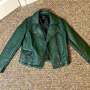 Green leather jacket